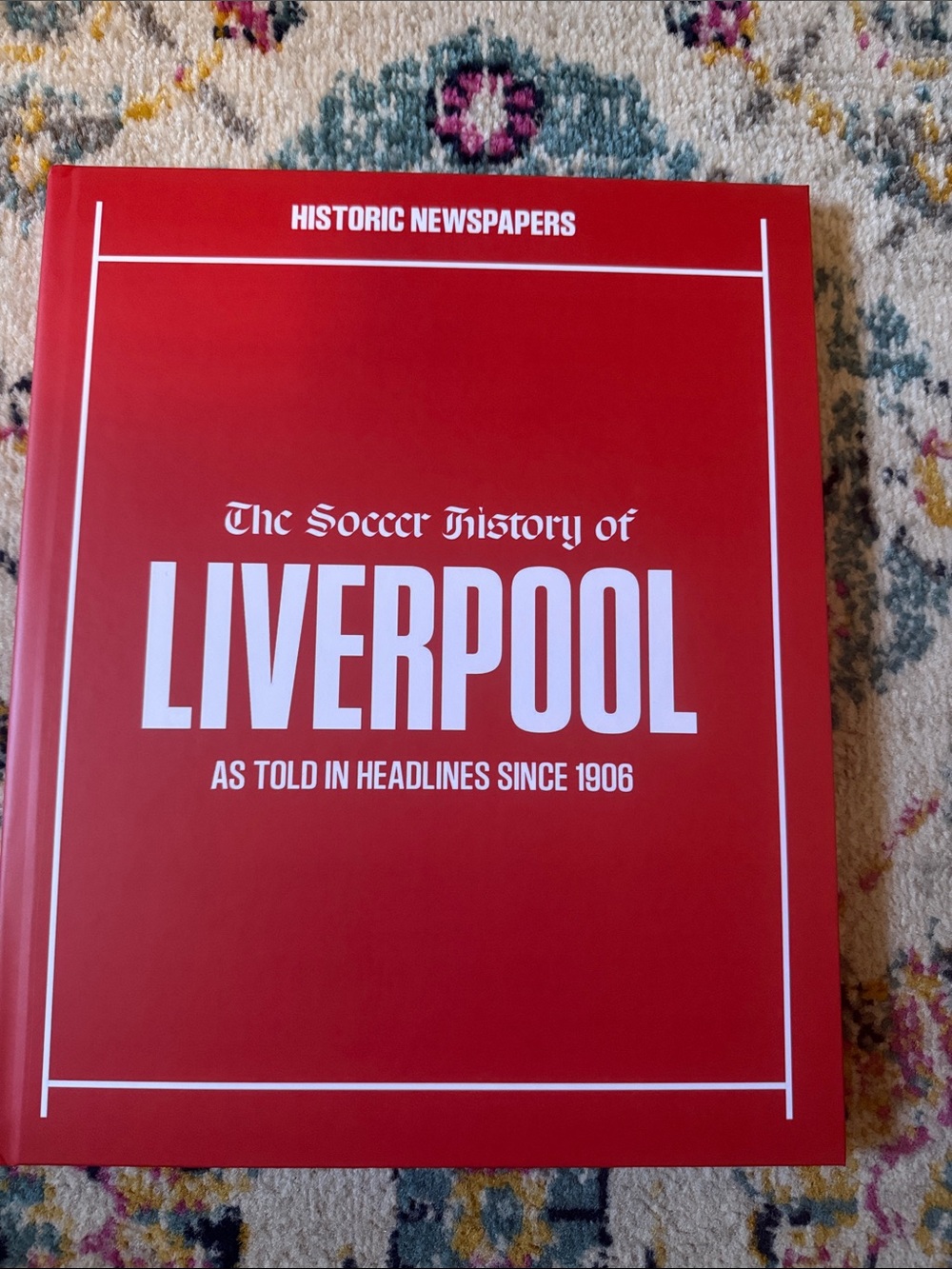 Red Hardcover Liverpool Soccer History Book